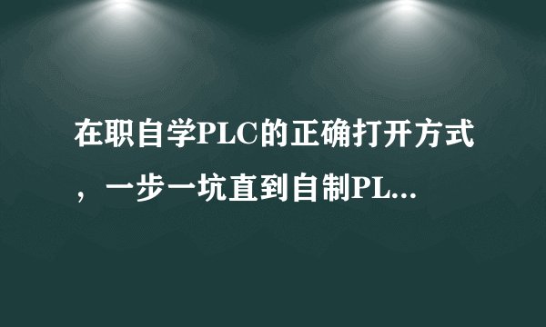 在职自学PLC的正确打开方式,一步一坑直到自制PLC学习机来学习编程?