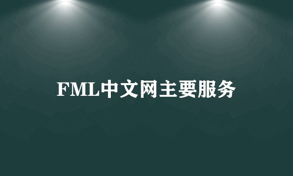 FML中文网主要服务