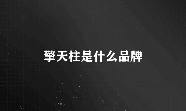 擎天柱是什么品牌
