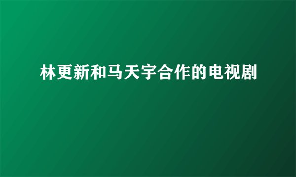 林更新和马天宇合作的电视剧
