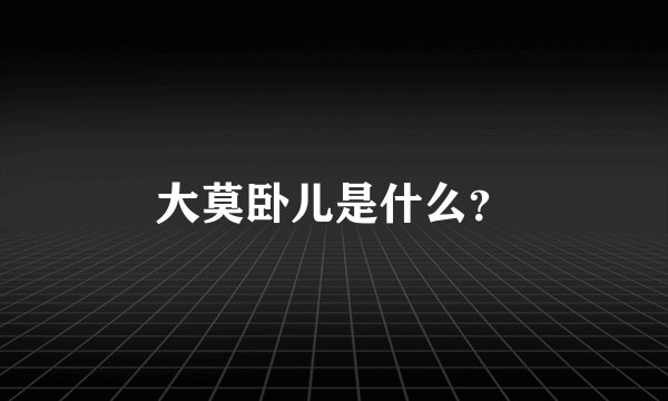大莫卧儿是什么？