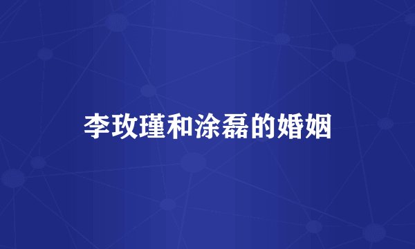 李玫瑾和涂磊的婚姻