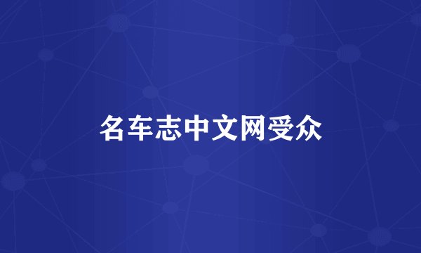 名车志中文网受众
