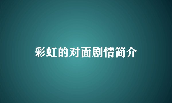 彩虹的对面剧情简介