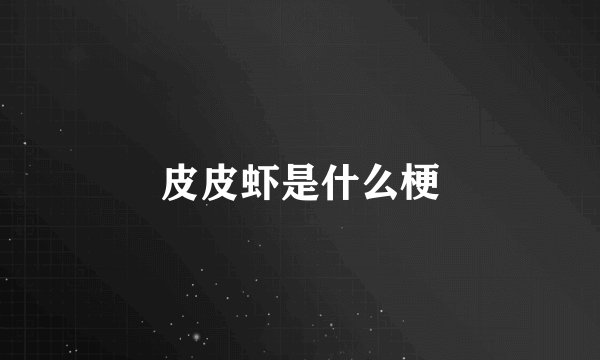 皮皮虾是什么梗