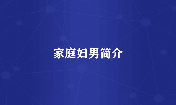 家庭妇男简介