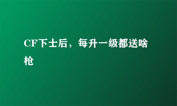 CF下士后，每升一级都送啥枪