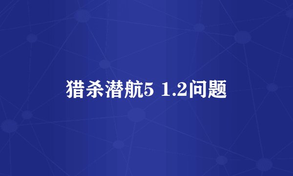 猎杀潜航5 1.2问题