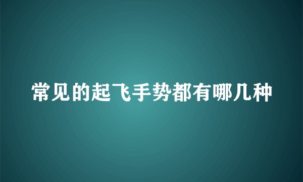 常见的起飞手势都有哪几种