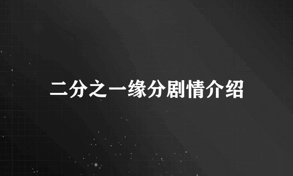 二分之一缘分剧情介绍