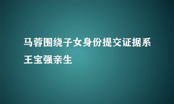 马蓉围绕子女身份提交证据系王宝强亲生