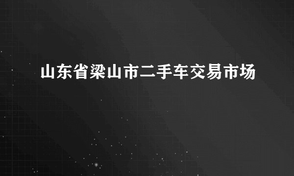 山东省梁山市二手车交易市场