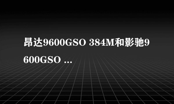 昂达9600GSO 384M和影驰9600GSO X2 512M 跑3D06哪个跑分多