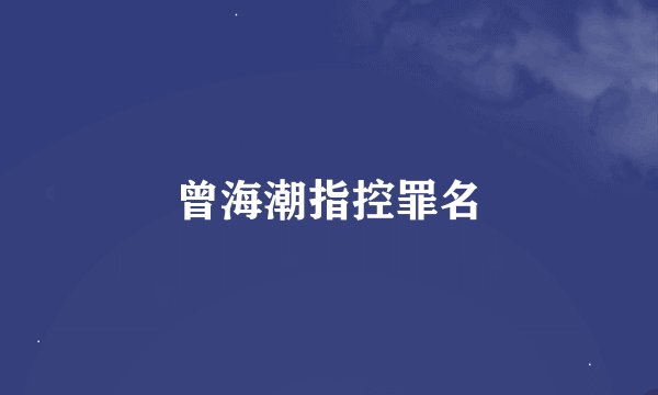 曾海潮指控罪名