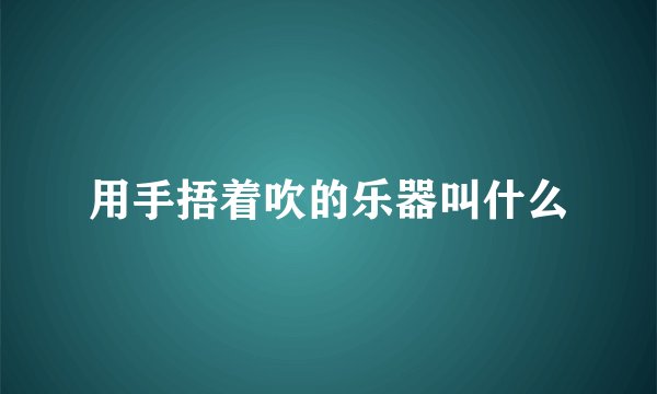 用手捂着吹的乐器叫什么