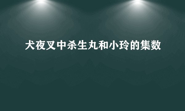 犬夜叉中杀生丸和小玲的集数