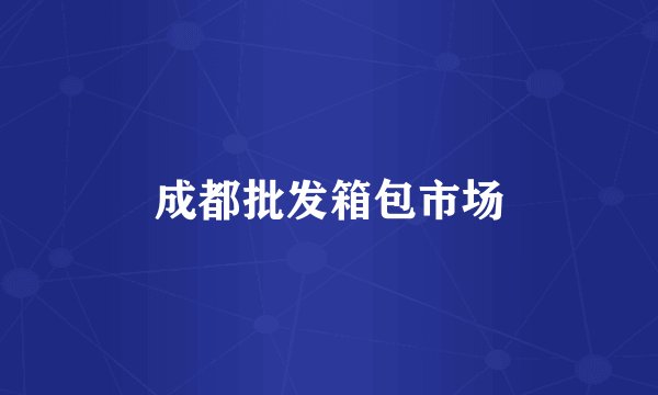 成都批发箱包市场