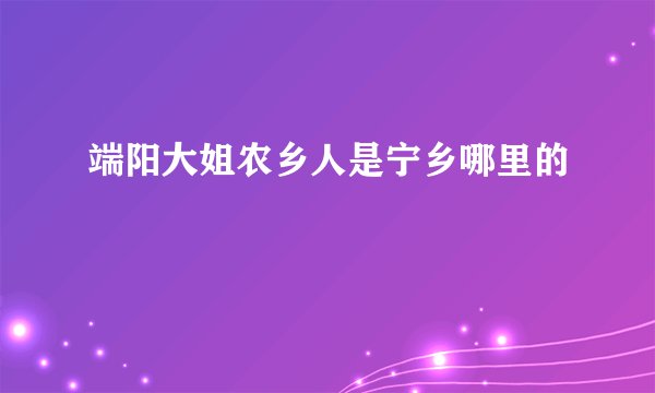 端阳大姐农乡人是宁乡哪里的