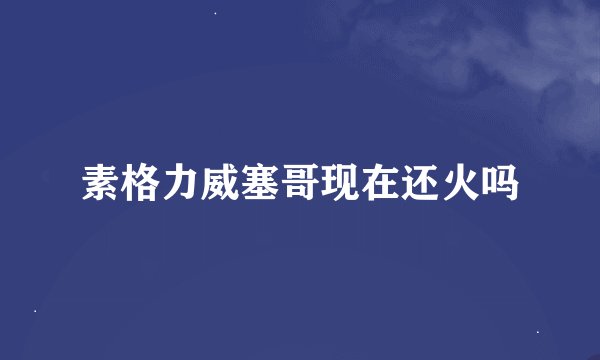 素格力威塞哥现在还火吗