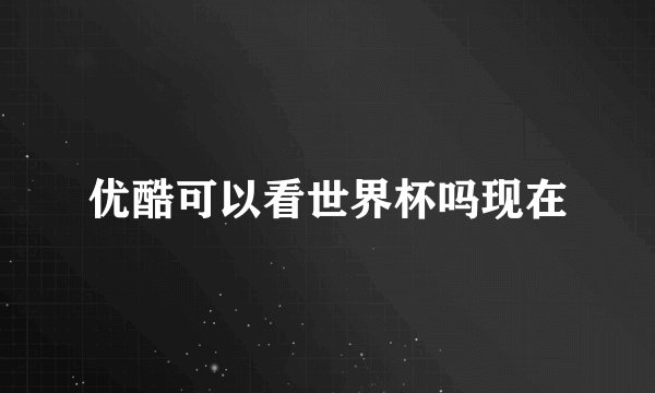 优酷可以看世界杯吗现在
