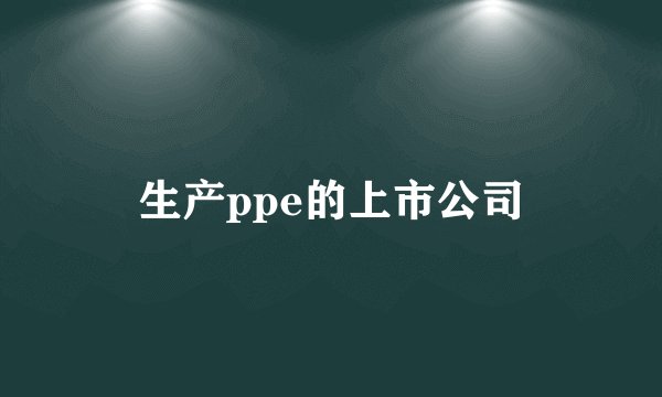 生产ppe的上市公司