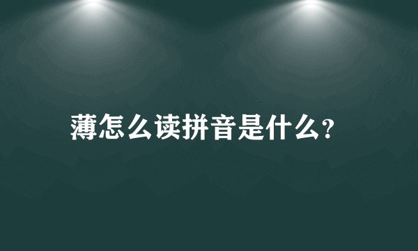 薄怎么读拼音是什么?
