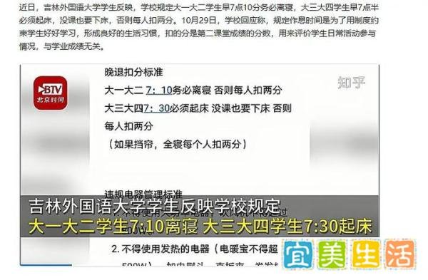吉林外国语大学:七点半必须起床,没课也要下床!学生:真奇葩!