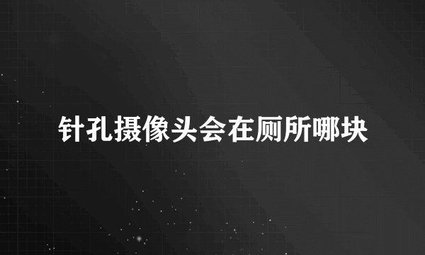 针孔摄像头会在厕所哪块