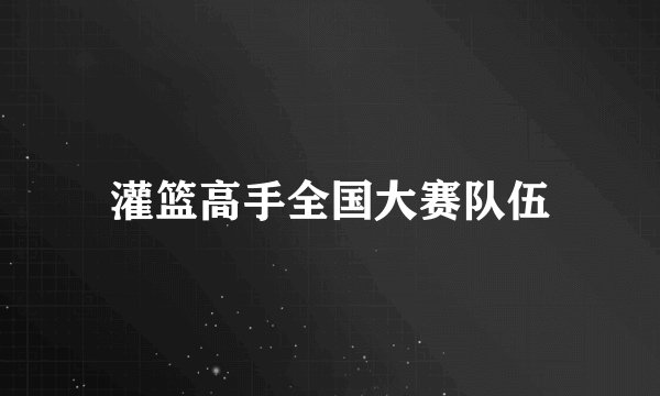 灌篮高手全国大赛队伍