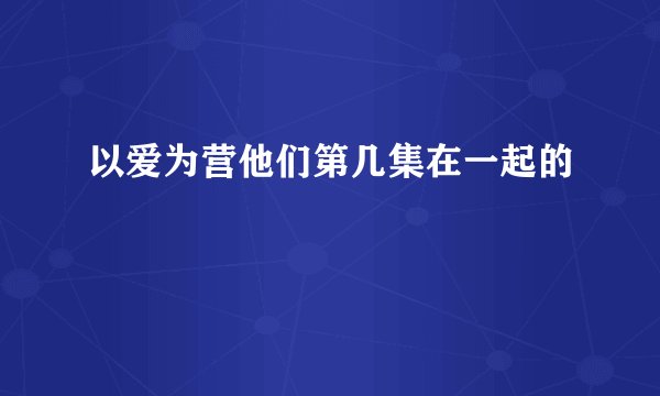 以爱为营他们第几集在一起的