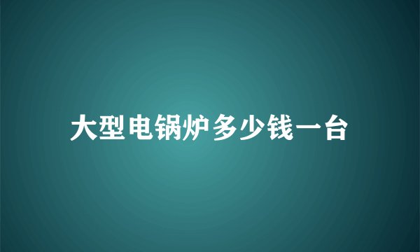 大型电锅炉多少钱一台