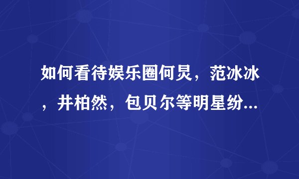 如何看待娱乐圈何炅,范冰冰,井柏然,包贝尔等明星纷纷报警以证清白?