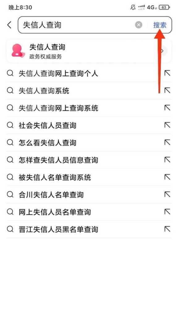 失信人员名单查询系统