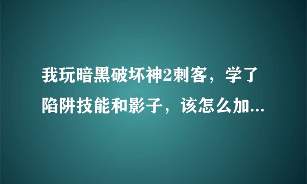 我玩暗黑破坏神2刺客，学了陷阱技能和影子，该怎么加点，打到噩梦感觉有点乏力