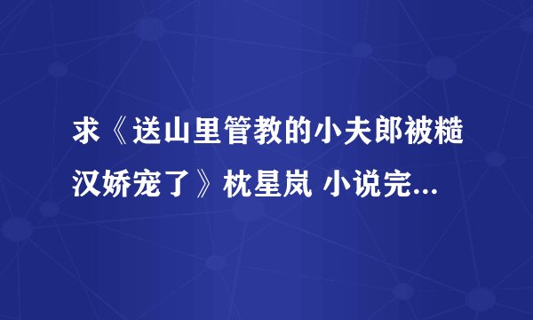 求《送山里管教的小夫郎被糙汉娇宠了》枕星岚 小说完整网盘获取