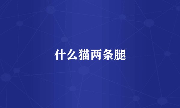 什么猫两条腿