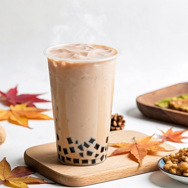 秋天的第一杯奶茶的朋友圈怎么发