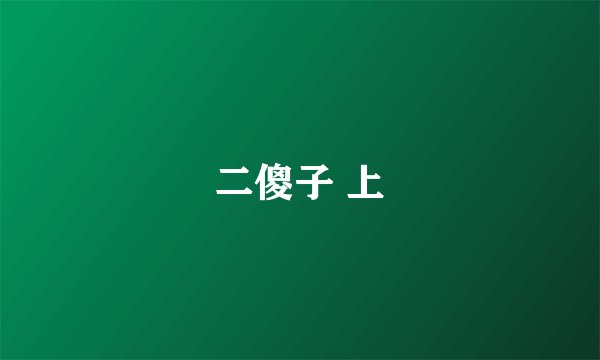 二傻子 上