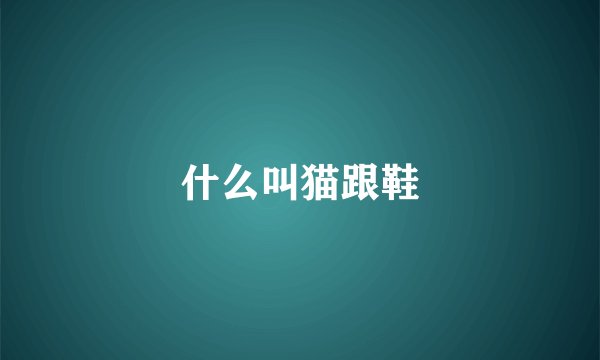 什么叫猫跟鞋