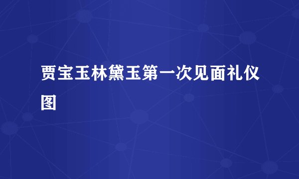 贾宝玉林黛玉第一次见面礼仪图
