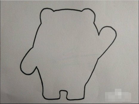 冰墩墩简笔画