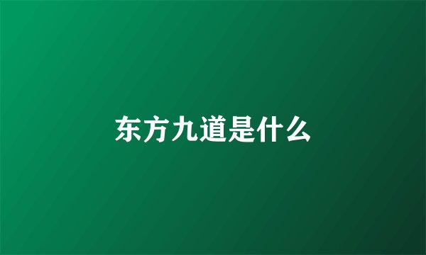 东方九道是什么