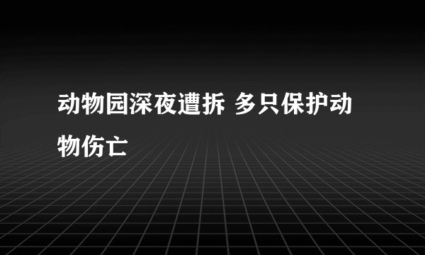 动物园深夜遭拆 多只保护动物伤亡