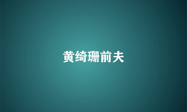 黄绮珊前夫