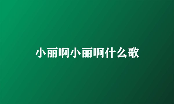小丽啊小丽啊什么歌
