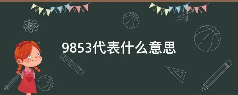 9853代表什么意思