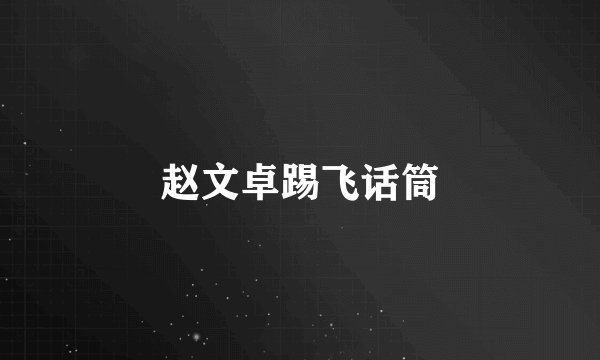 赵文卓踢飞话筒