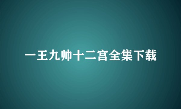一王九帅十二宫全集下载