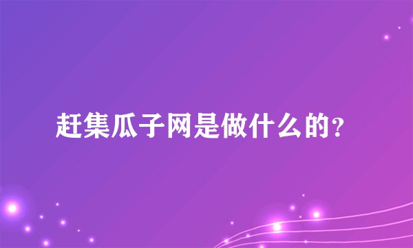 赶集瓜子网是做什么的？