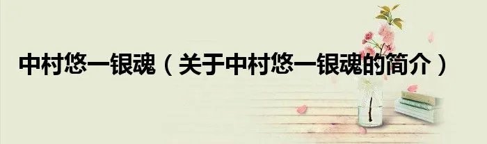 中村悠一银魂（关于中村悠一银魂的简介）